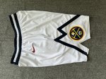 NBA Denver Nuggets shorts blanc